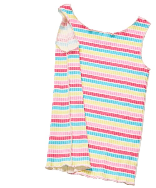 pairmanon（ペアマノン）の「【リブコットン100】ガールズ 配色メロー 総柄タンクトップ（タンクトップ・キッズ・ホワイト系その他/レッド系その他/ブラック系その他・100/90/110/140/150/130/120）」の22枚目の写真