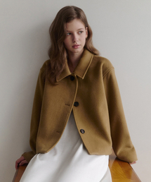 LENAV（ルナブ）の「esy cashmereジャケット (キャメル)（チェスターコート）」