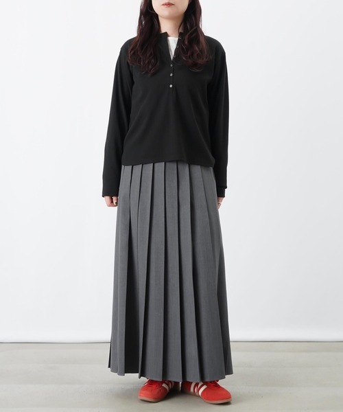 LUCA/LADY LUCK LUCA（ルカ/レディラックルカ）の「LC/LLL リブヘンリーネックプルオーバー（Tシャツ/カットソー・レディース・オフホワイト/グレー/ブラック/グレイッシュベージュ・FREE）」の8枚目の写真