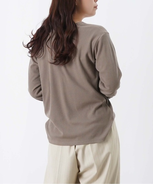 LUCA/LADY LUCK LUCA（ルカ/レディラックルカ）の「LC/LLL リブヘンリーネックプルオーバー（Tシャツ/カットソー・レディース・オフホワイト/グレー/ブラック/グレイッシュベージュ・FREE）」の20枚目の写真