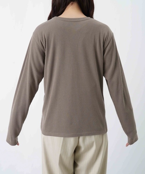 LUCA/LADY LUCK LUCA（ルカ/レディラックルカ）の「LC/LLL リブヘンリーネックプルオーバー（Tシャツ/カットソー・レディース・オフホワイト/グレー/ブラック/グレイッシュベージュ・FREE）」の22枚目の写真