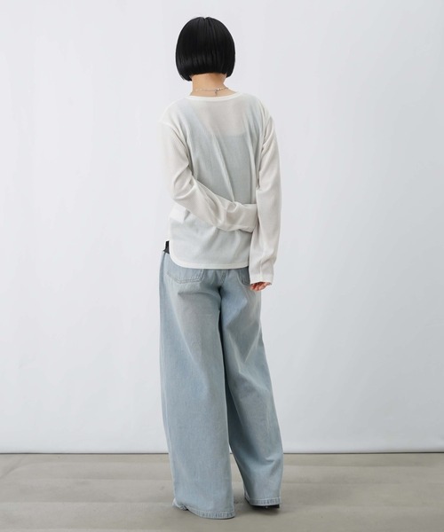 LUCA/LADY LUCK LUCA（ルカ/レディラックルカ）の「LC/LLL リブヘンリーネックプルオーバー（Tシャツ/カットソー・レディース・オフホワイト/グレー/ブラック/グレイッシュベージュ・FREE）」の11枚目の写真