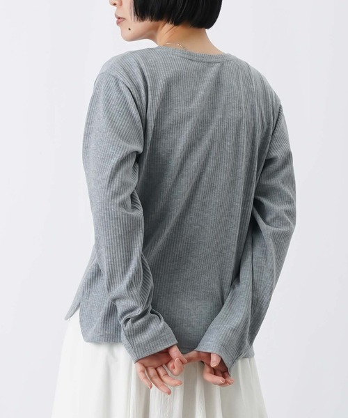 LUCA/LADY LUCK LUCA（ルカ/レディラックルカ）の「LC/LLL リブヘンリーネックプルオーバー（Tシャツ/カットソー・レディース・オフホワイト/グレー/ブラック/グレイッシュベージュ・FREE）」の14枚目の写真