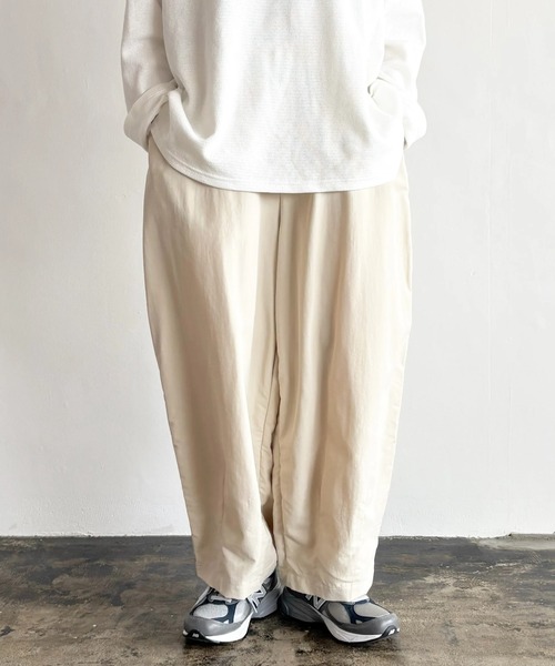 HARVESTY（ハーベスティ）の「HARVESTY / ハーベスティ EASY CIRCUS PANTS NYLON TUSSAH ナイロンタッサー サーカスパンツ（その他パンツ・レディース・チャコールグレー/アイボリー・0/1/2）」の5枚目の写真