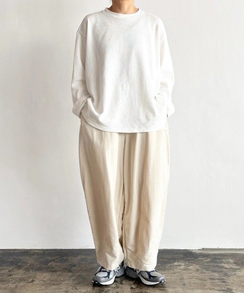 HARVESTY（ハーベスティ）の「HARVESTY / ハーベスティ EASY CIRCUS PANTS NYLON TUSSAH ナイロンタッサー サーカスパンツ（その他パンツ・レディース・チャコールグレー/アイボリー・0/1/2）」の6枚目の写真
