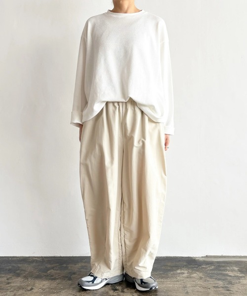HARVESTY（ハーベスティ）の「HARVESTY / ハーベスティ EASY CIRCUS PANTS NYLON TUSSAH ナイロンタッサー サーカスパンツ（その他パンツ・レディース・チャコールグレー/アイボリー・0/1/2）」の7枚目の写真