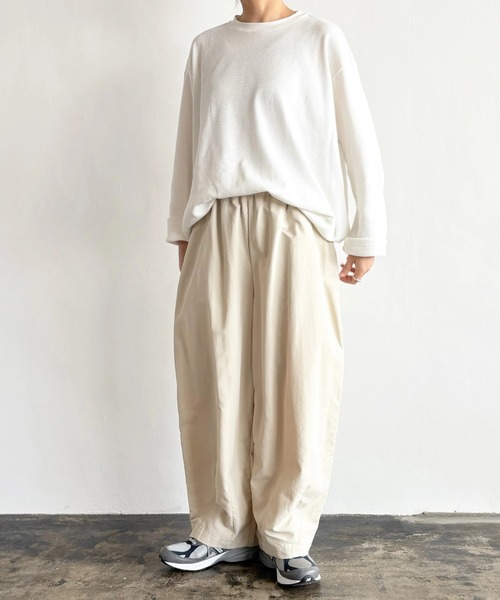 HARVESTY（ハーベスティ）の「HARVESTY / ハーベスティ EASY CIRCUS PANTS NYLON TUSSAH ナイロンタッサー サーカスパンツ（その他パンツ・レディース・チャコールグレー/アイボリー・0/1/2）」の8枚目の写真