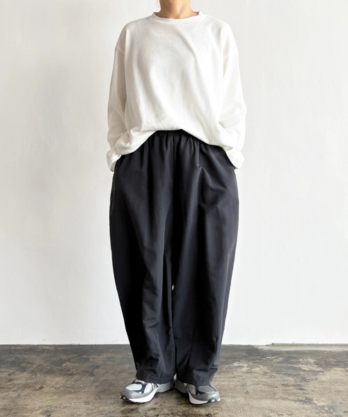 HARVESTY（ハーベスティ）の「HARVESTY / ハーベスティ EASY CIRCUS PANTS NYLON TUSSAH ナイロンタッサー サーカスパンツ（その他パンツ・レディース・チャコールグレー/アイボリー・0/1/2）」の15枚目の写真