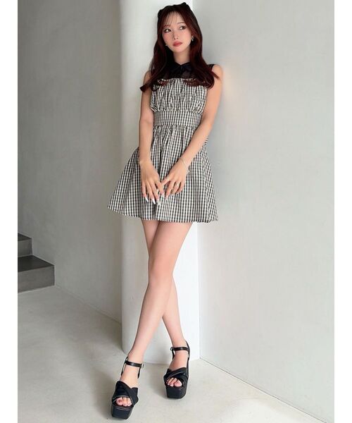 RESEXXY（リゼクシー）の「シャツレイヤードミニワンピース（ワンピース・レディース・ブラック/ブルー/その他1・FREE）」の19枚目の写真