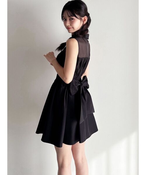 RESEXXY（リゼクシー）の「シャツレイヤードミニワンピース（ワンピース・レディース・ブラック/ブルー/その他1・FREE）」の6枚目の写真