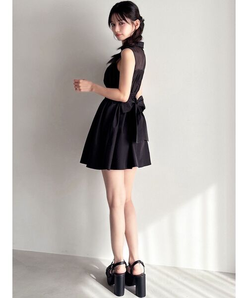 RESEXXY（リゼクシー）の「シャツレイヤードミニワンピース（ワンピース・レディース・ブラック/ブルー/その他1・FREE）」の9枚目の写真