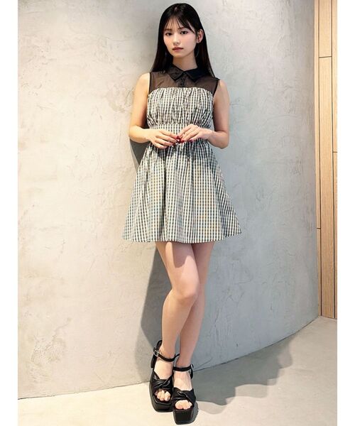 RESEXXY（リゼクシー）の「シャツレイヤードミニワンピース（ワンピース・レディース・ブラック/ブルー/その他1・FREE）」の10枚目の写真