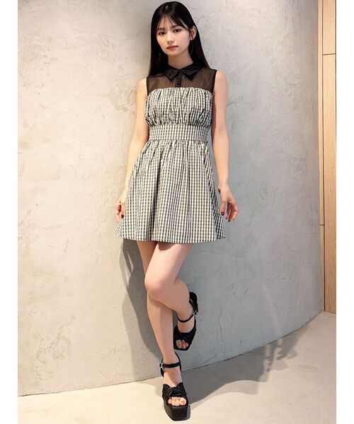 RESEXXY（リゼクシー）の「シャツレイヤードミニワンピース（ワンピース・レディース・ブラック/ブルー/その他1・FREE）」の11枚目の写真