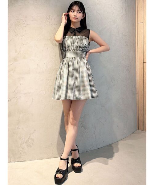 RESEXXY（リゼクシー）の「シャツレイヤードミニワンピース（ワンピース・レディース・ブラック/ブルー/その他1・FREE）」の12枚目の写真