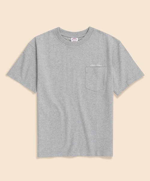 BROOKS BROTHERS(ブルックスブラザーズ)の「◆オンラインストア限定◆USAコットンジャージー ヘビーウェイト ミニロゴ ポケットTシャツ(Tシャツ/カットソー・メンズ・ホワイト/グレー/ネイビー・LARGE/MEDIUM/SMALL)」の2枚目の写真