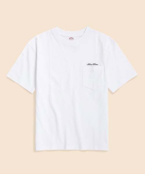 BROOKS BROTHERS(ブルックスブラザーズ)の「◆オンラインストア限定◆USAコットンジャージー ヘビーウェイト ミニロゴ ポケットTシャツ(Tシャツ/カットソー・メンズ・ホワイト/グレー/ネイビー・LARGE/MEDIUM/SMALL)」の7枚目の写真