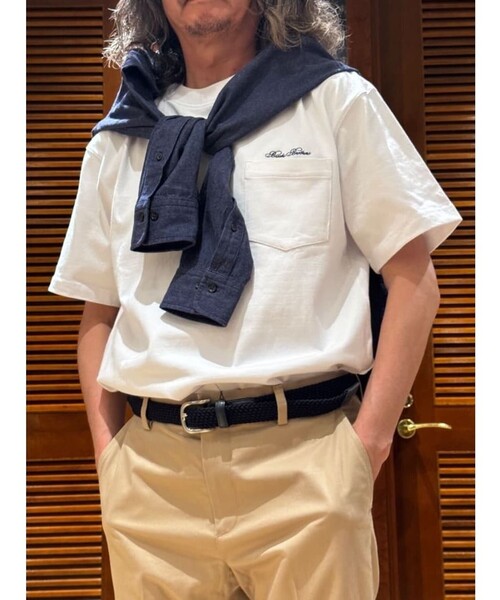 BROOKS BROTHERS(ブルックスブラザーズ)の「◆オンラインストア限定◆USAコットンジャージー ヘビーウェイト ミニロゴ ポケットTシャツ(Tシャツ/カットソー・メンズ・ホワイト/グレー/ネイビー・LARGE/MEDIUM/SMALL)」の10枚目の写真