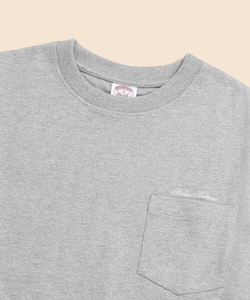 BROOKS BROTHERS(ブルックスブラザーズ)の「◆オンラインストア限定◆USAコットンジャージー ヘビーウェイト ミニロゴ ポケットTシャツ(Tシャツ/カットソー・メンズ・ホワイト/グレー/ネイビー・LARGE/MEDIUM/SMALL)」の11枚目の写真