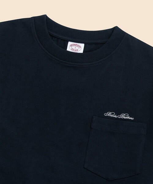 BROOKS BROTHERS(ブルックスブラザーズ)の「◆オンラインストア限定◆USAコットンジャージー ヘビーウェイト ミニロゴ ポケットTシャツ(Tシャツ/カットソー・メンズ・ホワイト/グレー/ネイビー・LARGE/MEDIUM/SMALL)」の12枚目の写真