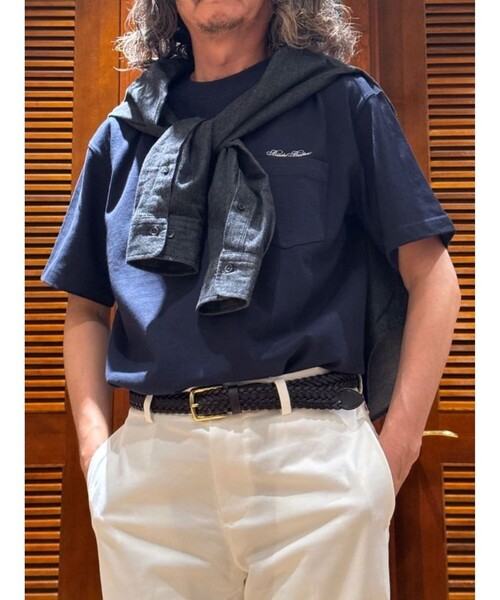 BROOKS BROTHERS(ブルックスブラザーズ)の「◆オンラインストア限定◆USAコットンジャージー ヘビーウェイト ミニロゴ ポケットTシャツ(Tシャツ/カットソー・メンズ・ホワイト/グレー/ネイビー・LARGE/MEDIUM/SMALL)」の13枚目の写真