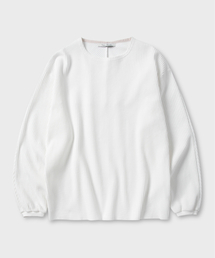 NONBLANK（ノンブランク）の「ワッフルボートネックTシャツ[ホワイト]（Tシャツ/カットソー）」