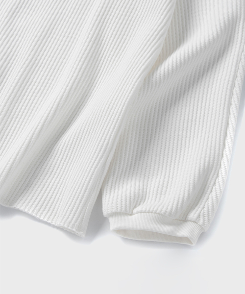 NONBLANK（ノンブランク）の「ワッフルボートネックTシャツ[ホワイト]（Tシャツ/カットソー・レディース・その他・LARGE/MEDIUM/X-LARGE）」の4枚目の写真