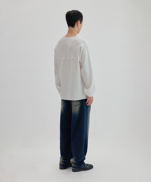 NONBLANK（ノンブランク）の「ワッフルボートネックTシャツ[ホワイト]（Tシャツ/カットソー・レディース・その他・LARGE/MEDIUM/X-LARGE）」の10枚目の写真