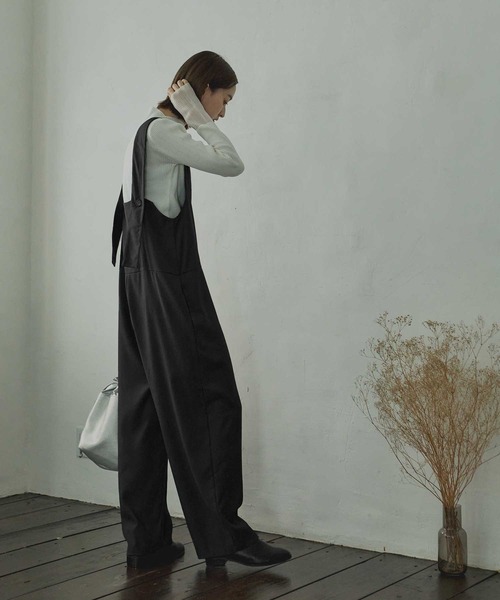 Bulue.（ブルー）の「【Bulue.】前後2wayサロペット（サロペット/オーバーオール・レディース・ブラック・FREE）」の4枚目の写真