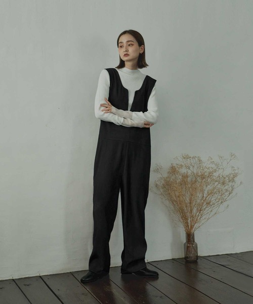 Bulue.（ブルー）の「【Bulue.】前後2wayサロペット（サロペット/オーバーオール・レディース・ブラック・FREE）」の5枚目の写真