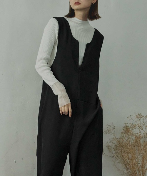 Bulue.（ブルー）の「【Bulue.】前後2wayサロペット（サロペット/オーバーオール・レディース・ブラック・FREE）」の6枚目の写真