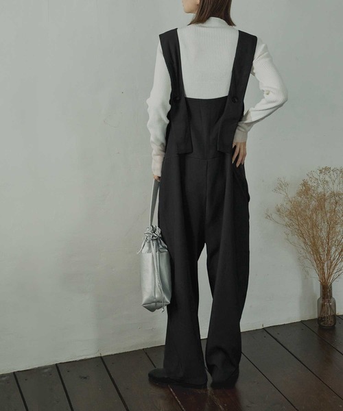 Bulue.（ブルー）の「【Bulue.】前後2wayサロペット（サロペット/オーバーオール・レディース・ブラック・FREE）」の7枚目の写真