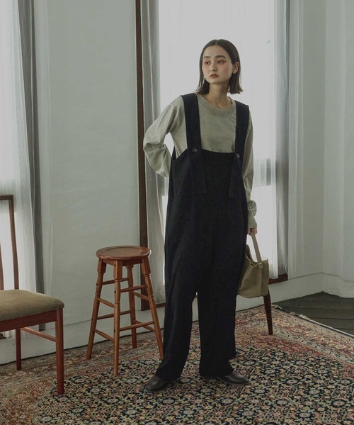 Bulue.（ブルー）の「【Bulue.】前後2wayサロペット（サロペット/オーバーオール・レディース・ブラック・FREE）」の10枚目の写真