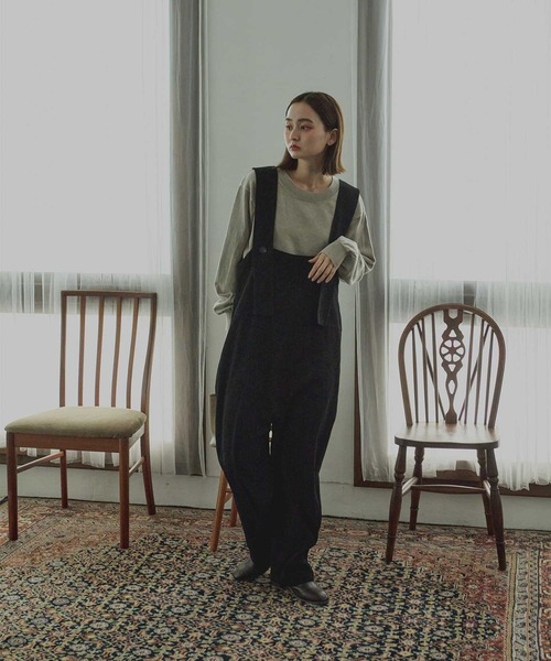 Bulue.（ブルー）の「【Bulue.】前後2wayサロペット（サロペット/オーバーオール・レディース・ブラック・FREE）」の12枚目の写真