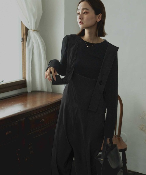 Bulue.（ブルー）の「【Bulue.】前後2wayサロペット（サロペット/オーバーオール・レディース・ブラック・FREE）」の19枚目の写真