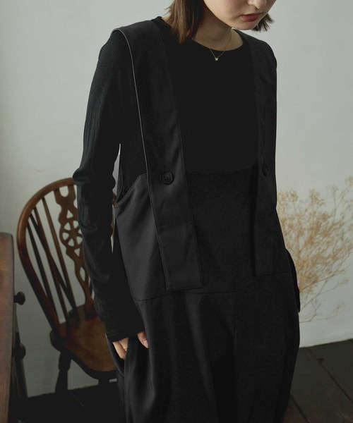 Bulue.（ブルー）の「【Bulue.】前後2wayサロペット（サロペット/オーバーオール・レディース・ブラック・FREE）」の21枚目の写真