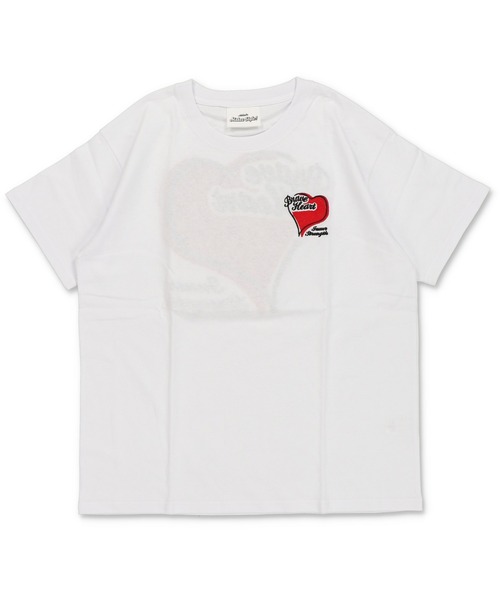 SPINNS(スピンズ)の「ハートバックプリント半袖Tシャツ/サガラ刺繍ロゴ /ワンポイント(Tシャツ/カットソー・メンズ・ホワイト/ブラック/ネイビー/ウッドランド・ONESIZE)」の5枚目の写真