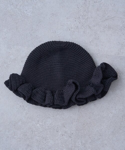 CIAOPANIC TYPY（チャオパニックティピー）の「【KIDS】クロシェ編みフリルハット（ハット・キッズ・バイオレット/ブラック・ONE SIZE）」の15枚目の写真