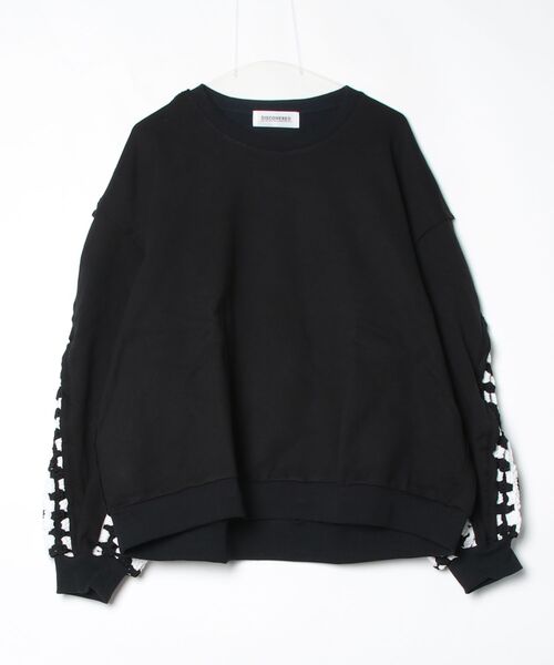 DISCOVERED(ディスカバード)の「PLAYCARD CROCHET SLEEVE SWEAT(スウェット・メンズ・グレー/ブラック・LARGE/SMALL)」の9枚目の写真