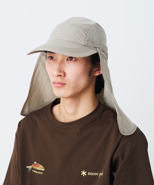 Snow Peak（スノーピーク）の「Snow Peak / Insect Shield Cap インセクトシールドキャップ（キャップ・メンズ・グレイッシュベージュ/ブラウン/チャコール・ONE SIZE）」の3枚目の写真