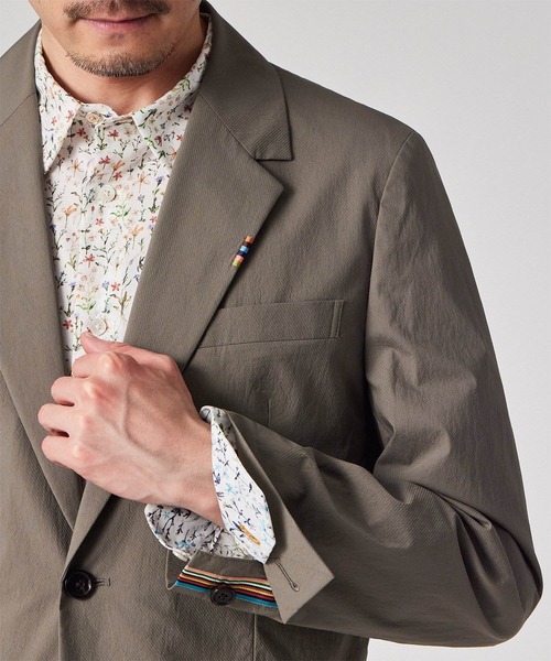 Paul Smith（ポールスミス）の「テクニカルツイル 2Bジャケット / 163163 2324E（テーラードジャケット・メンズ・グレイッシュベージュ/ブラック・SMALL/MEDIUM/LARGE/X-LARGE/M2/L2）」の14枚目の写真