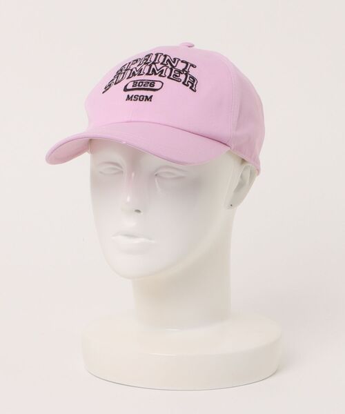 MSGM（エムエスジーエム）の「SPRINT SUMMER ロゴエンブロイダリー キャップ（キャップ・メンズ・ベージュ/ピンク・FREE）」の2枚目の写真
