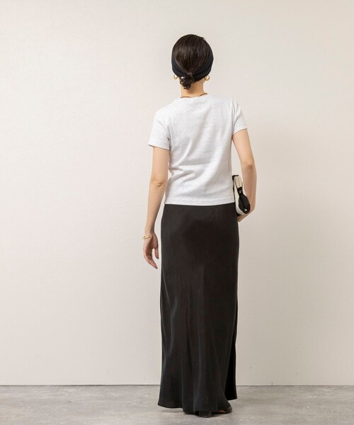 NOLLEY’S（ノーリーズ）の「【MAQWEL/マクウェル】ウォッシャブルCOTTON RIB 半袖Tシャツ（Tシャツ/カットソー・レディース・ベビーピンク/ライトグレー/ネイビー/オフホワイト・FREE）」の18枚目の写真