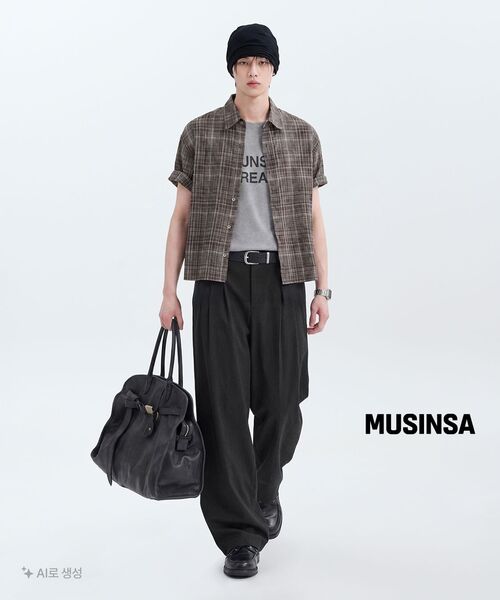 JUAN HOMME(ジュアンオム)の「ピンストライプマッドプリーツワイドトラウザー(チャコール)(スラックス・メンズ・その他・SMALL/MEDIUM/LARGE)」の10枚目の写真