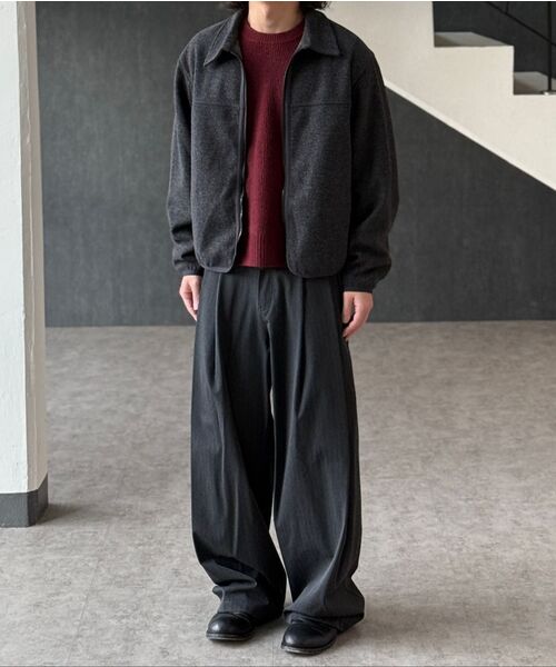 JUAN HOMME(ジュアンオム)の「ピンストライプマッドプリーツワイドトラウザー(チャコール)(スラックス・メンズ・その他・SMALL/MEDIUM/LARGE)」の13枚目の写真