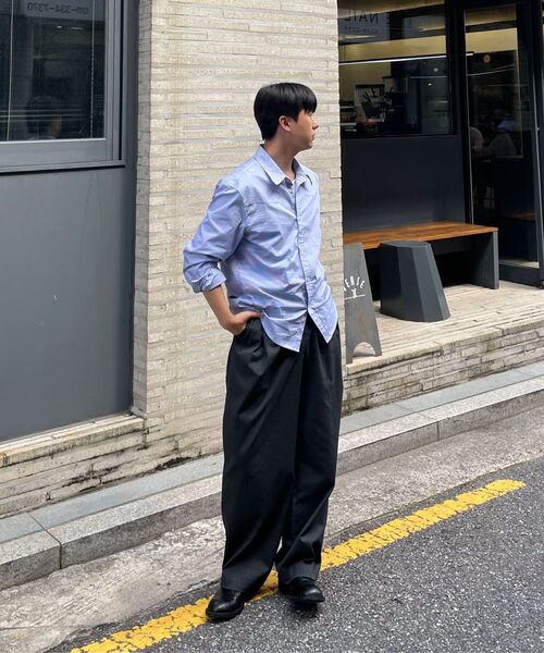 JUAN HOMME(ジュアンオム)の「ピンストライプマッドプリーツワイドトラウザー(チャコール)(スラックス・メンズ・その他・SMALL/MEDIUM/LARGE)」の16枚目の写真