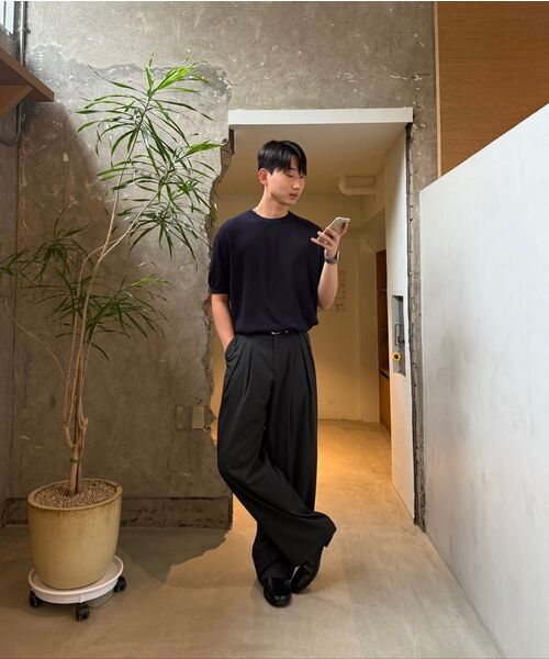 JUAN HOMME(ジュアンオム)の「ピンストライプマッドプリーツワイドトラウザー(チャコール)(スラックス・メンズ・その他・SMALL/MEDIUM/LARGE)」の18枚目の写真
