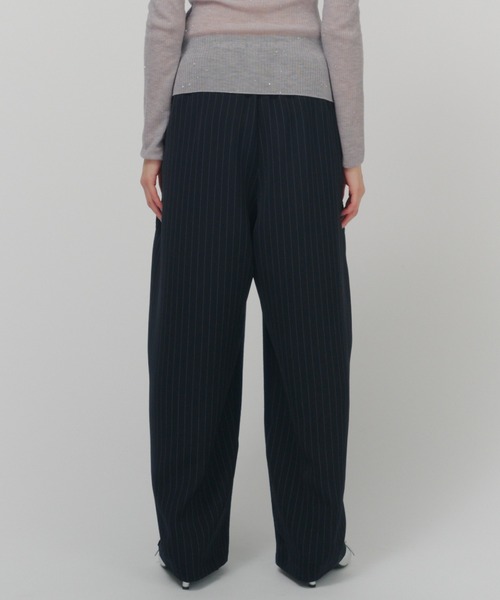 THINGS THAT MATTER(シングス ザット マター)の「SMART STRIPE SWEAT PANTS / スマート ストライプ スウェット パンツ(スウェットパンツ・レディース・ネイビー/ブラック・FREE)」の13枚目の写真