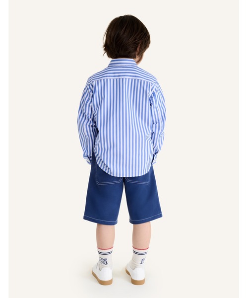 Maison Kitsune（メゾンキツネ）の「TANGUI STRIPED SHIRT（シャツ/ブラウス・キッズ・ストライプ・130cm/120cm/110cm/150cm/140cm）」の4枚目の写真