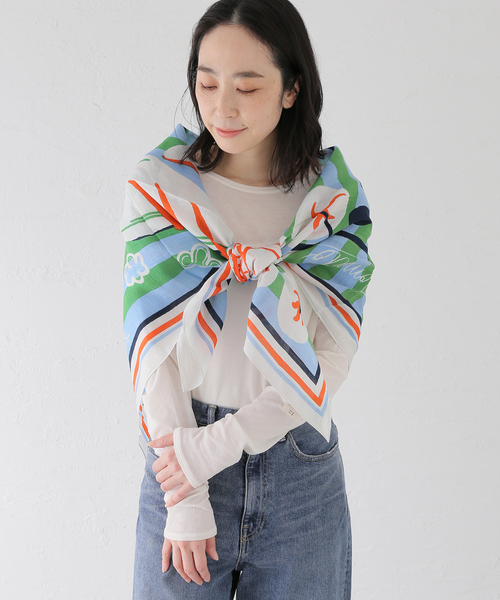JOURNAL STANDARD relume（ジャーナルスタンダード　レリューム）の「【manipuri/マニプリ】 STOLE ベジ（ストール/ショール・レディース・ブルー・FREE）」の8枚目の写真