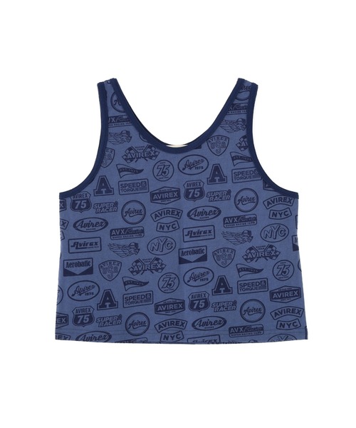 AVIREX(アヴィレックス)の「《直営店限定》RINGER PATCH MOTIF FULL PRINT TANK TOP(タンクトップ・レディース・ネイビー/ライトブラウン・F)」の11枚目の写真